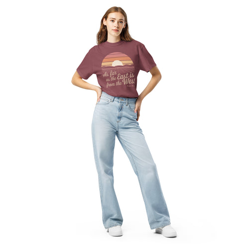 As Far as The East is from the West Christian Bible Verse T-Shirt